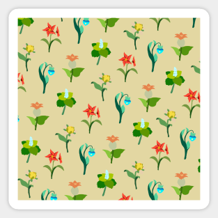 Mondstadt Flowers Print (Beige) Sticker